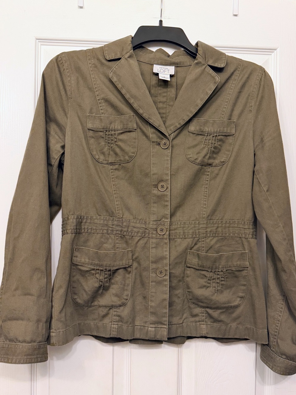 LOFT Army Green Utility Blazer Jacket